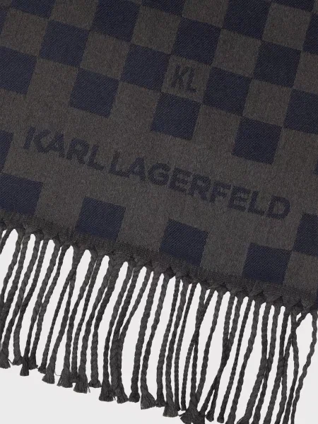 Шерстяной клетчатый шарф Karl Lagerfeld