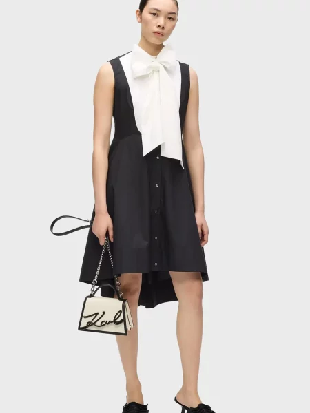 Сукня Karl Lagerfeld з бантом чорна