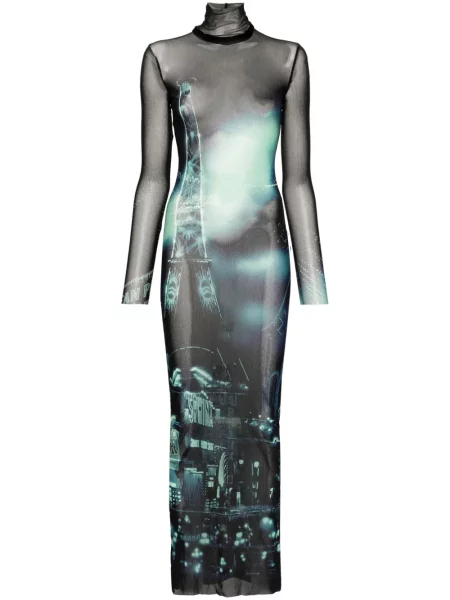 Rochie Jean Paul Gaultier plasă de costum negru
