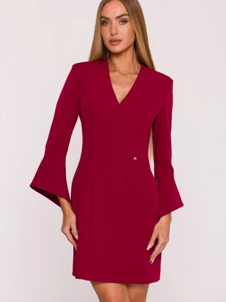 Rochie mini Made Of Emotion cu decolteu în V alb