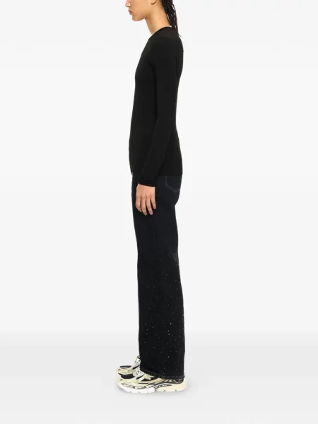 Top Off-white de cristal alb