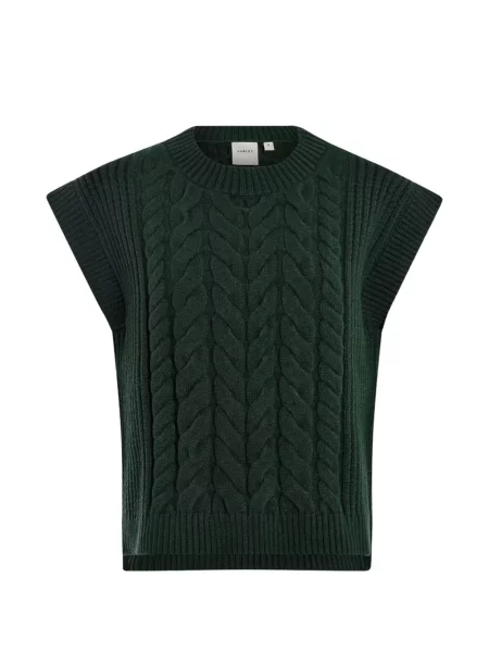 Vestă Varley tricotate verde