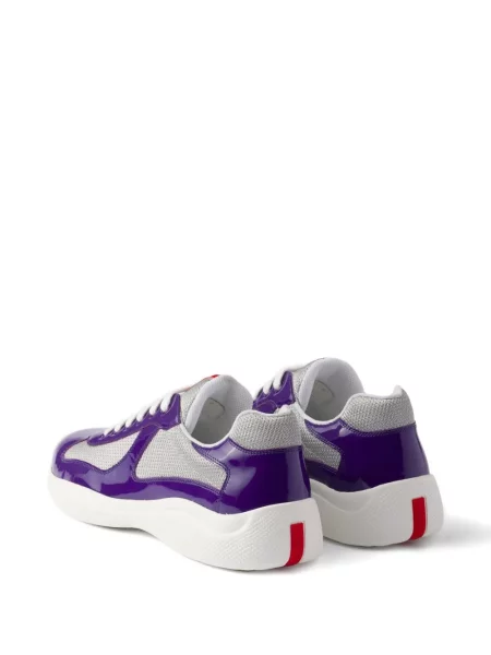 Sneakerși Prada din piele violet
