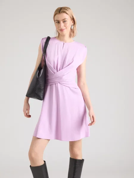 BOSS rochie cu vâscoză Devari violet