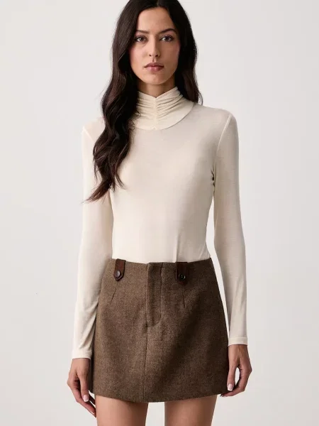 Tricou cu mânecă lungă Twinset bej