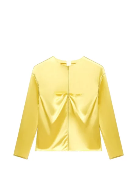 Top Marni din satin galben