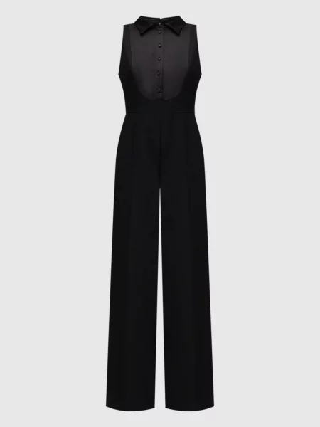 Комбінезон з вовною з логотипом Twinset чорний