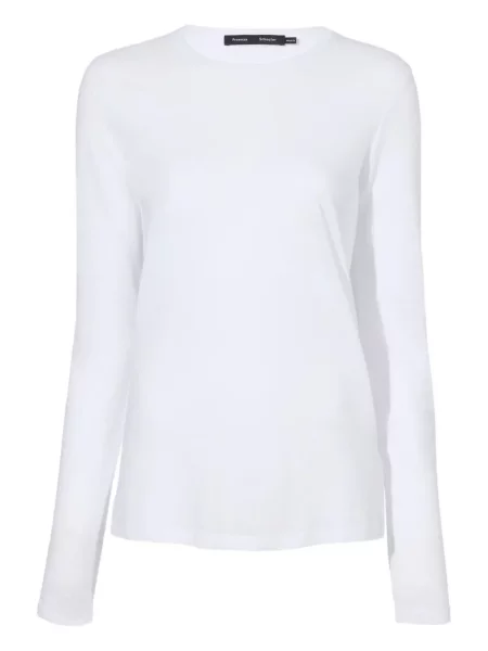 Tricou Proenza Schouler din jerseu lung alb