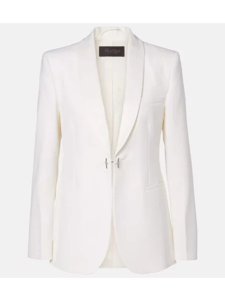 Sacou Max Mara din satin alb