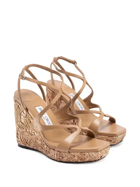 Sandale Jimmy Choo cu pană maro