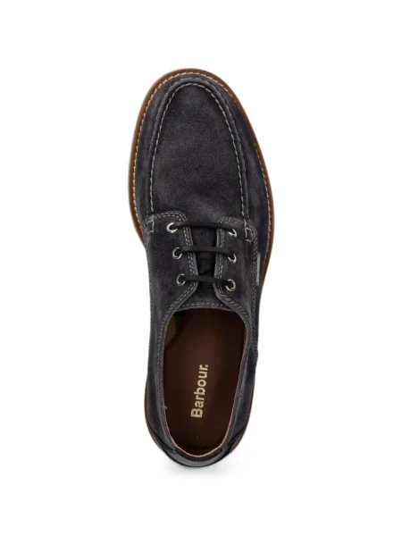 Pantofi derby Barbour din piele de căprioară gri