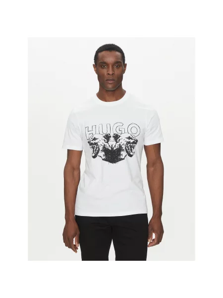 HUGO T-shirt Durro Regular Fit bijela