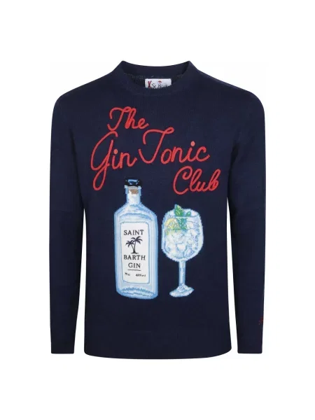 Sweter Mc2 Saint Barth wełniany niebieski