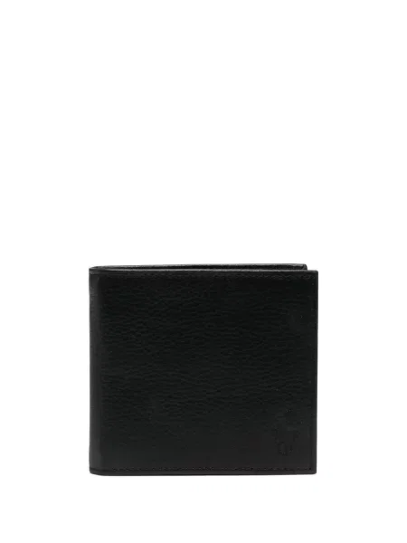Portofel Polo Ralph Lauren din piele cu autograf negru