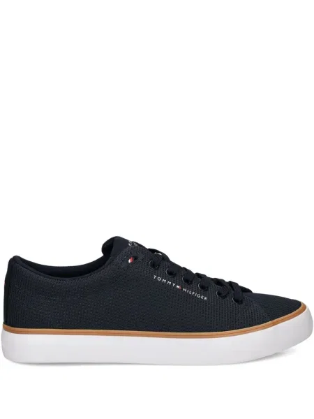 Sneakerși Tommy Hilfiger cu șireturi din dantelă albastru