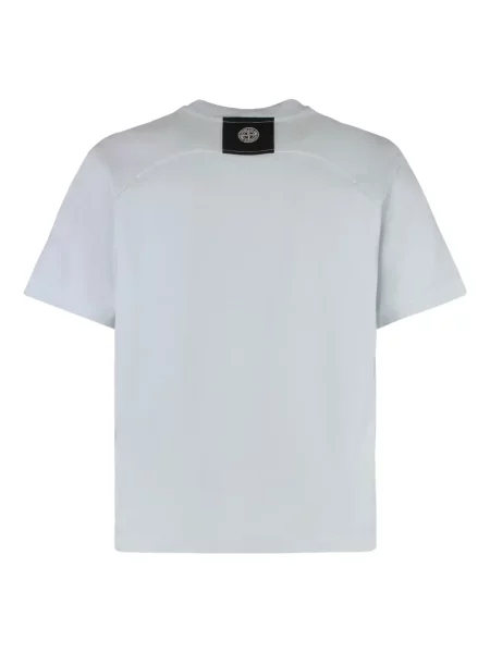 Tricou Stone Island cu decolteu rotund cu strasuri albastru