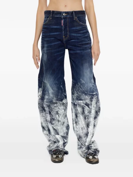 Blugi cu picior larg Dsquared2 albastru