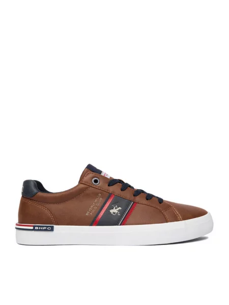 Sneakersy Beverly Hills Polo Club brązowe