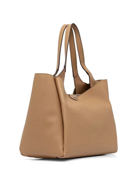 Kožna shopper torbica Dkny s autogramom