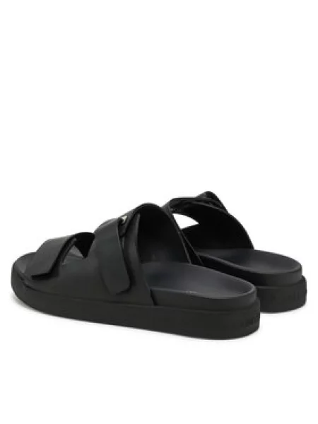 Sandale Calvin Klein Flat Adj Slide Eyelet crna