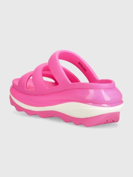 Pantofle Crocs Mega Crush Triple Strap růžové
