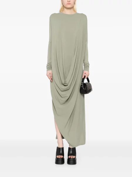 Rochie Rick Owens tricotate drapată de costum gri