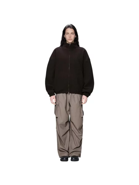 Geacă Rains din fleece negru