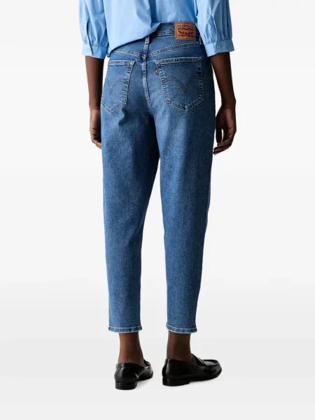 Decupat pantaloni scurți din denim Levi's® zdrențuiți cu talie înaltă albastru