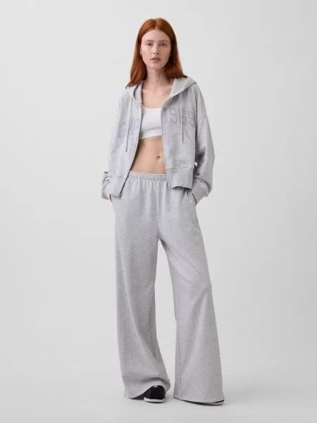 Pantaloni de trening Gap cu autograf alb