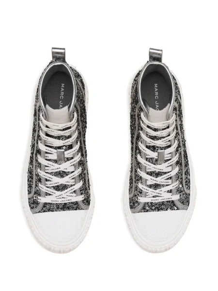 Sneakerși Marc Jacobs cu paiete argintiu