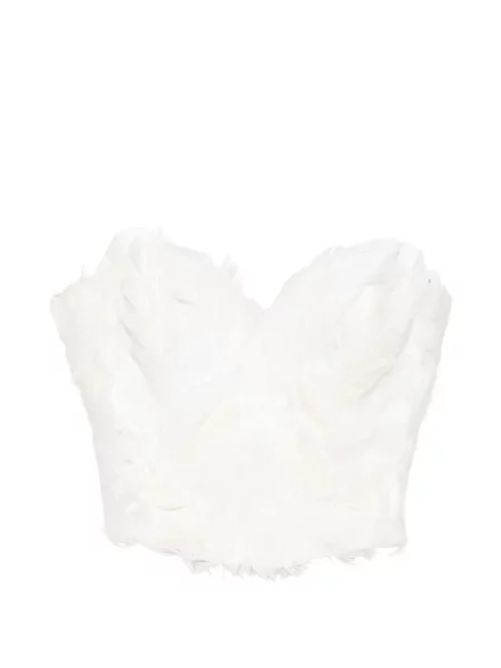 Top Vestiaire D'un Oiseau Libre cu pene alb