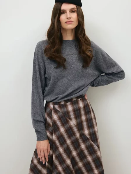 BIZUU pulover pentru femei din lână WOOLY gri
