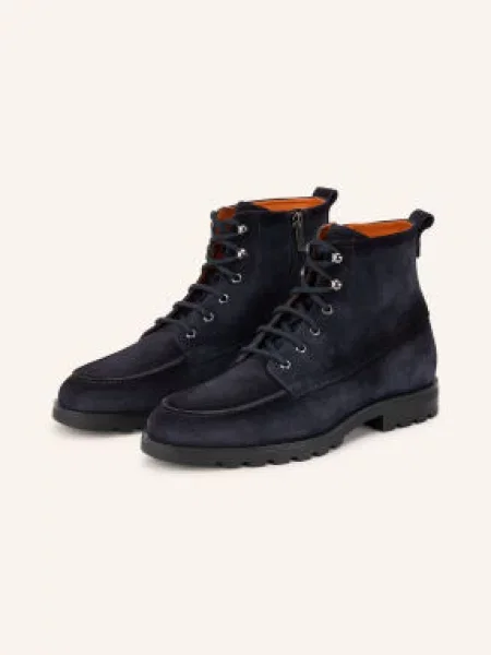 Santoni Šněrovací Boty Flair tmavě modrá