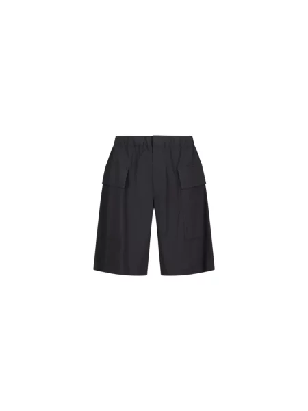Haftowane szorty Jil Sander czarne