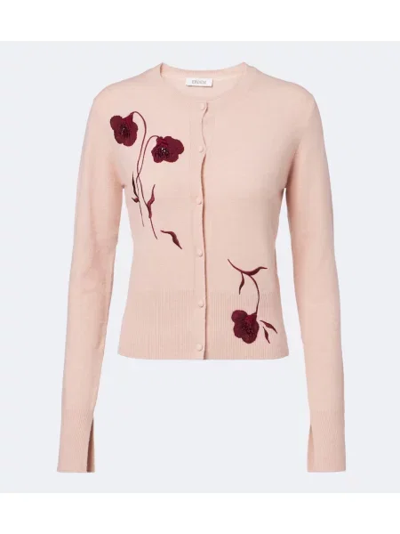 Cardigan Erdem cu model floral roz