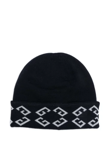 Căciulă Givenchy cu imprimeu geometric albastru