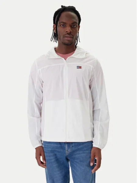 Bunda pro přechodné období Tommy Jeans bílá