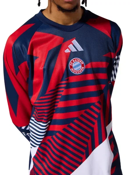 ADIDAS PERFORMANCE Športová mikina FC Bayern München Pre-Match námornícka modrá / krvavo červená biela