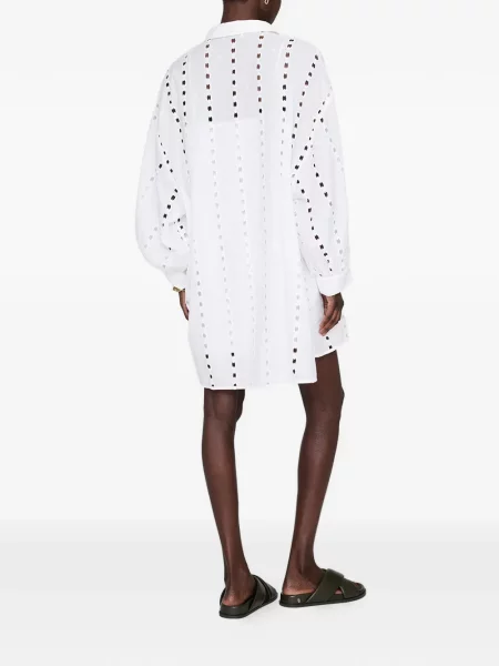 Rochie Anine Bing cu broderie de costum alb
