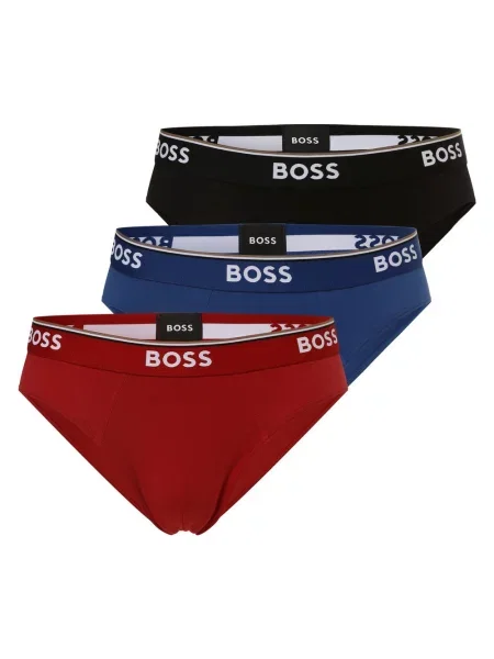 Obcisłe bokserki z nadrukiem z logo w zestawie 3 szt. model ‘Power’ Boss czerwone