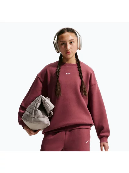 Bluză pentru copii Nike Sportswear Studio pink smoke/white alb