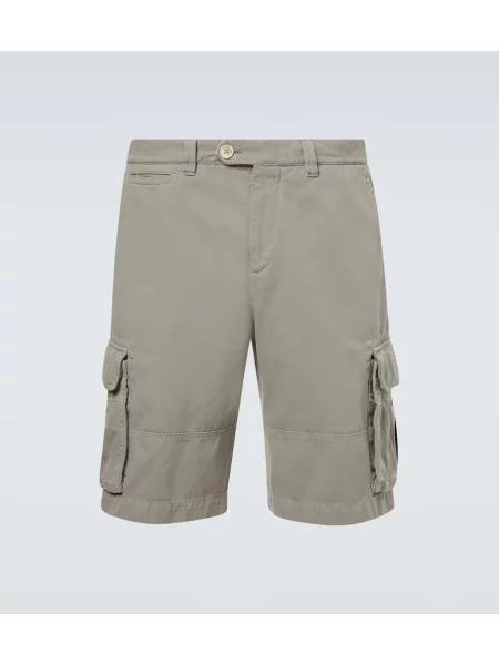 Šortky cargo Brunello Cucinelli šedé