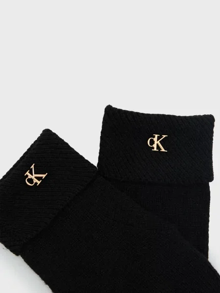 Шерстяные перчатки Calvin Klein черные