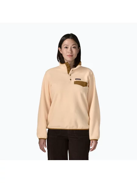 Bluză fleece pentru femei Patagonia Lightweight Synchilla Snap-T Pullover natural