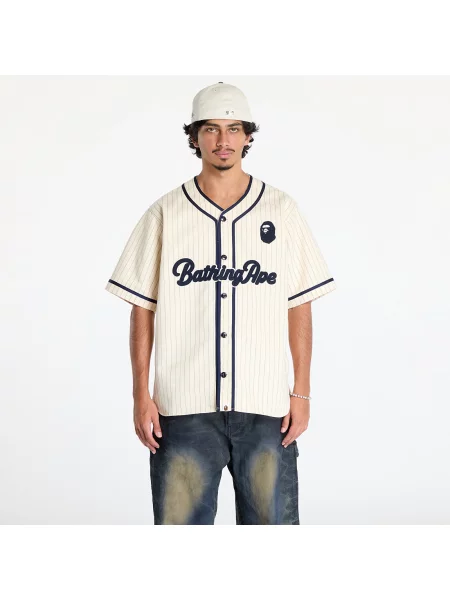 Camasa A BATHING APE A Bathing Ape Baseball Shirt Ivory M