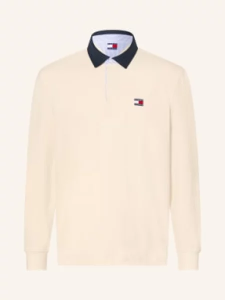 Tommy Jeans Rugbyové Tričko režná / tmavě modrá