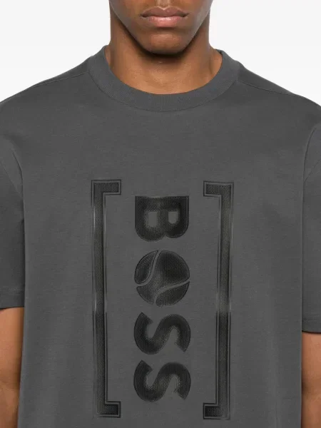 Tricou Boss cu imagine gri