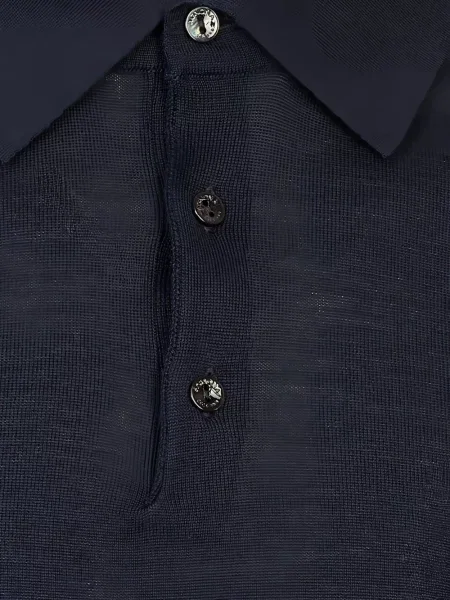 Lung tricou polo Agnona albastru