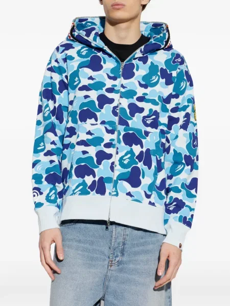 Hoodie A Bathing Ape® με σχέδιο παραλλαγής μπλε