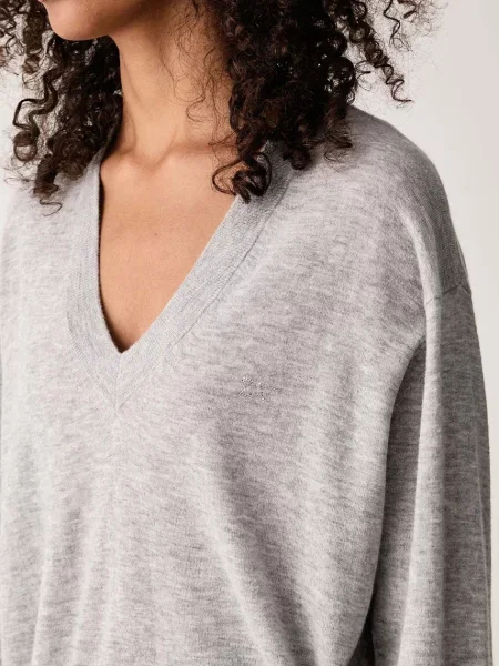 Zadig&Voltaire női kasmír pulóver SWYNY szürke